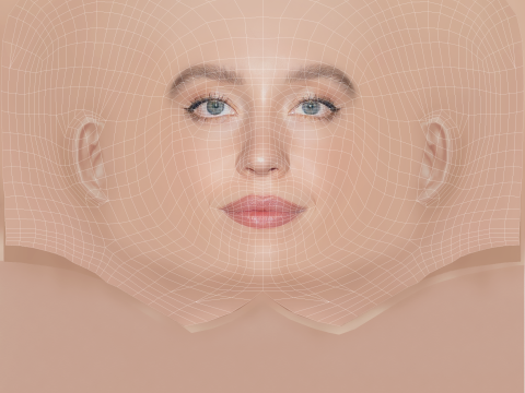 Sydney Sweeney Head - No Hair - Low poly head for game Modèle 3D