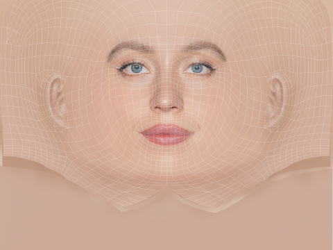 Sydney Sweeney Head - 无头发 - 低聚游戏头 3D 模型