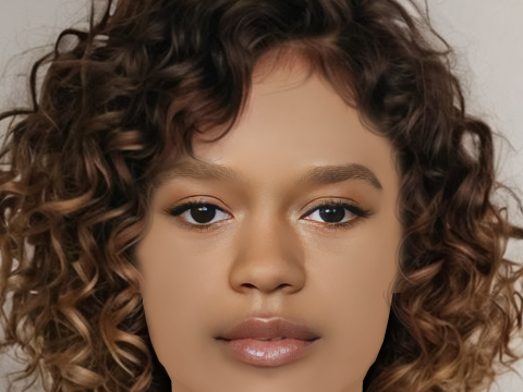 Taylor Russell Head - No Hair - Low poly head for game 3D Model