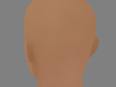 Taylor Russell Head - No Hair - Low poly head for game Modelo 3D