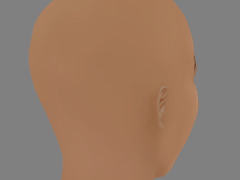 Taylor Russell Head - No Hair - Low poly head for game Modelo 3D