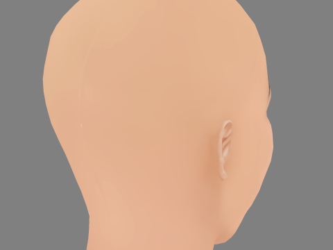 Victoria Justice Head - No Hair - Low poly head for game 3D Model