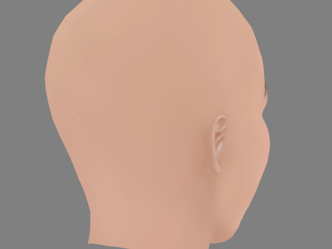 Victoria Pedretti Head - No Hair - Low poly head for game 3D Model