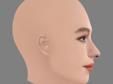 Victoria Pedretti Head - No Hair - Low poly head for game 3D Model