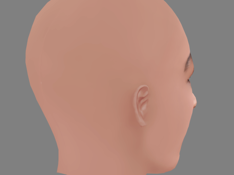 Yara Shahidi Head - No Hair - Low poly head for game 3Dモデル