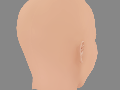 Zoey Deutch Head - No Hair - Low poly head for game 3D मॉडल