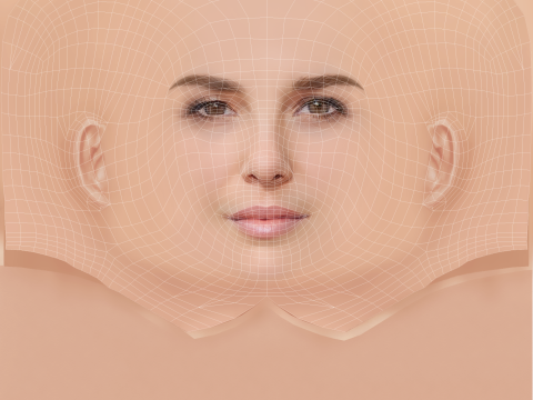 Zoey Deutch Head - No Hair - Low poly head for game 3D मॉडल