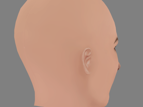 Rebecca Ferguson Head - No Hair - Low poly head for game Modelo 3D