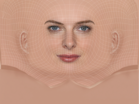 Rebecca Ferguson Head - No Hair - Low poly head for game Modelo 3D