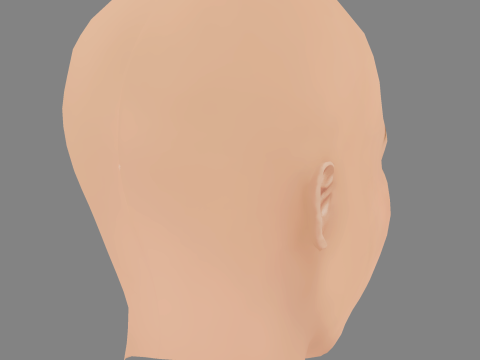 Ellen Hollman Head - No Hair - Low poly head for game 3D 模型