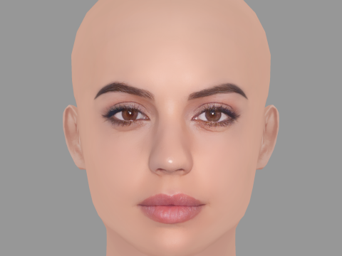 Adelaidee Kane Head - No Hair - Low poly head for game 3Dモデル