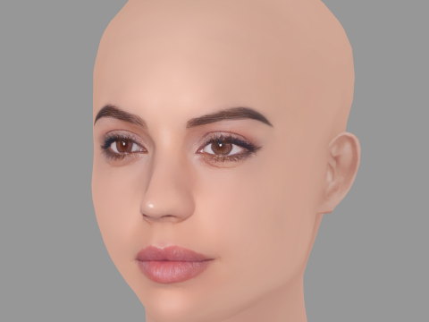 Adelaidee Kane Head - No Hair - Low poly head for game 3Dモデル