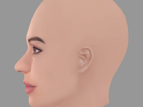 Adelaidee Kane Head - No Hair - Low poly head for game 3Dモデル