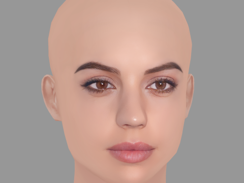 Adelaidee Kane Head - No Hair - Low poly head for game 3Dモデル