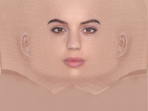 Adelaidee Kane Head - No Hair - Low poly head for game 3Dモデル