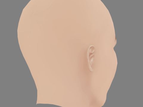 Crystal Liu - Liu Yi Fei Head - No Hair - Low poly head for game Model 3D