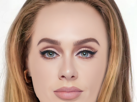 Adele Head - No Hair - Low poly head for game 3D Model