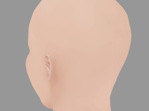 Adele Head - No Hair - Low poly head for game Modèle 3D