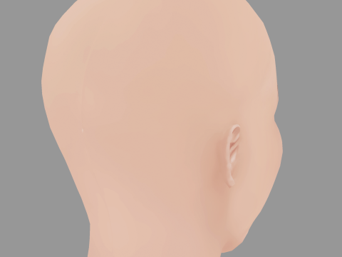 Adele Head - No Hair - Low poly head for game Modèle 3D