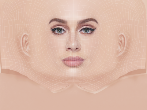 Adele Head - No Hair - Low poly head for game Modèle 3D