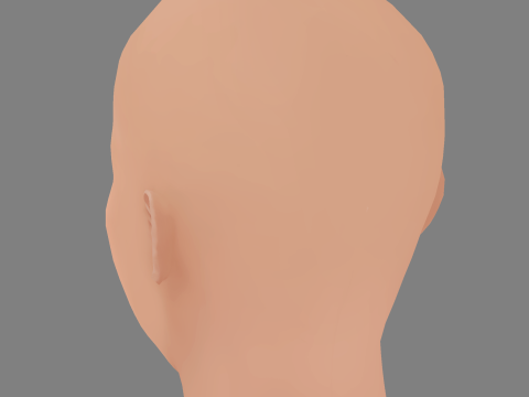 Anne-Marie Head - No Hair - Low poly head for game 3D Модель