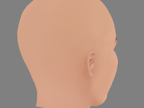Anne-Marie Head - No Hair - Low poly head for game 3D Модель