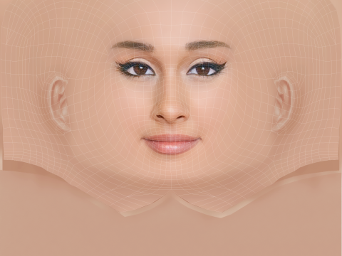 Ariana Grande Head - No Hair - Low poly head for game 3Dモデル