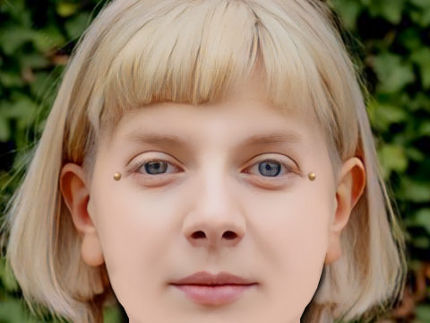 Aurora Aksnes Head - No Hair - Low poly head for game 3D Model