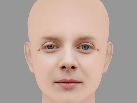 Aurora Aksnes Head - No Hair - Low poly head for game 3D Model
