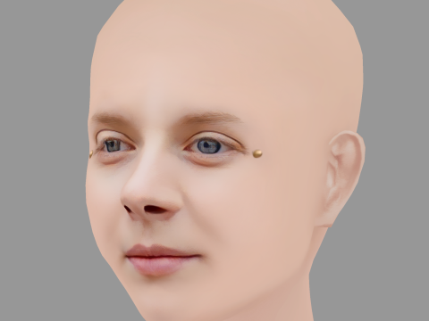 Aurora Aksnes Head - No Hair - Low poly head for game 3D Model