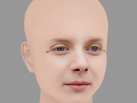 Aurora Aksnes Head - No Hair - Low poly head for game 3D Model