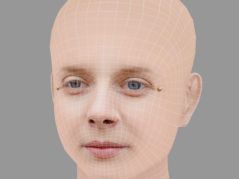 Aurora Aksnes Head - No Hair - Low poly head for game 3D Model