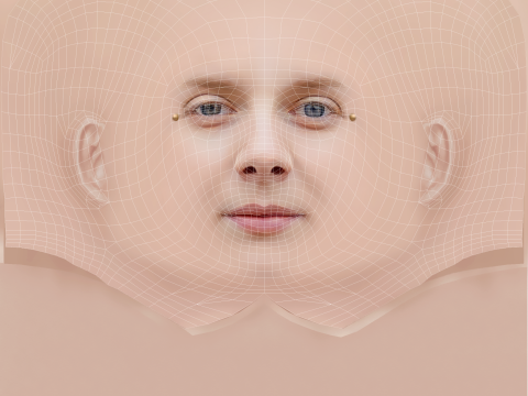 Aurora Aksnes Head - No Hair - Low poly head for game 3D Model