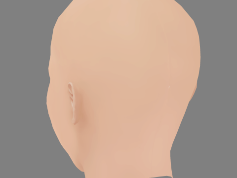 Ava Max Head - No Hair - Low poly head for game 3Dモデル
