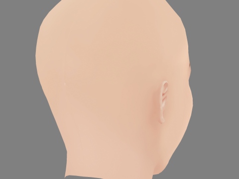 Bebe Rexha Head - No Hair - Low poly head for game Model 3D