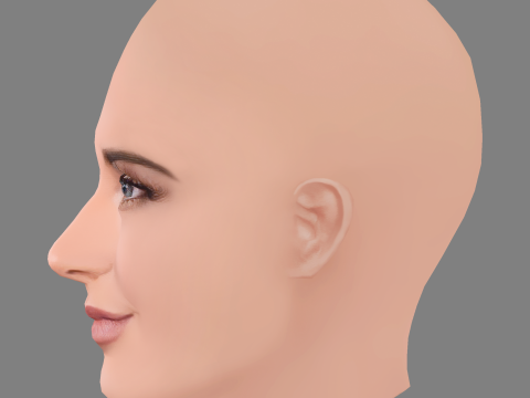 Becky G - Rebbeca Marie Gomez Head - No Hair - Low poly head for game Model 3D