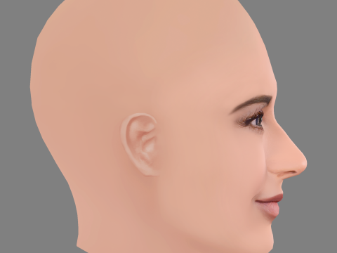 Becky G - Rebbeca Marie Gomez Head - No Hair - Low poly head for game Model 3D