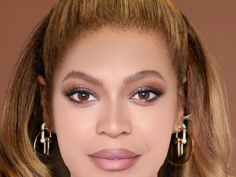 Beyonce Head - No Hair - Low poly head for game 3D Model