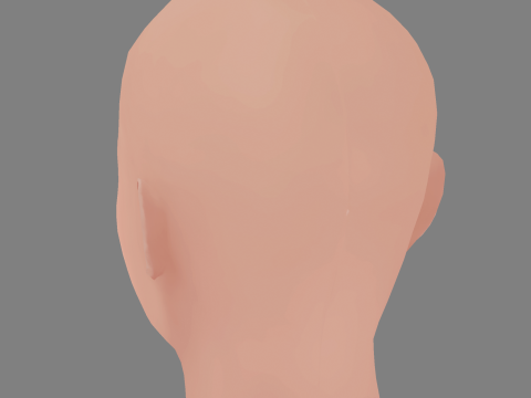 Beyonce Head - No Hair - Low poly head for game 3D 모델
