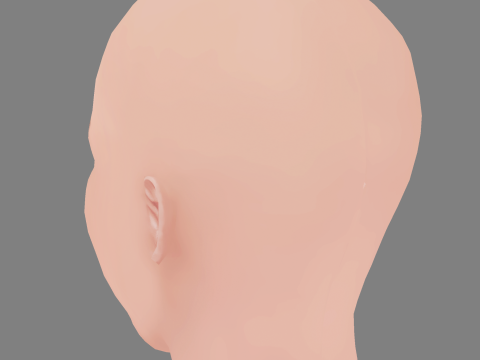 Billie Eilish Head - No Hair - Low poly head for game 3Dモデル