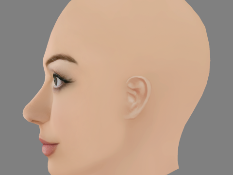 Britney Spears Head - No Hair - Low poly head for game 3Dモデル