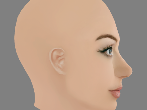 Britney Spears Head - No Hair - Low poly head for game 3Dモデル