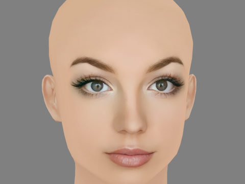 Britney Spears Head - No Hair - Low poly head for game 3Dモデル