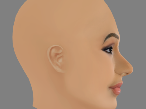 Cardi B Head - No Hair - Low poly head for game 3D 模型