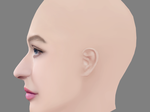 Christina Aguilera Head - No Hair - Low poly head for game 3Dモデル