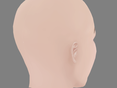 Christina Aguilera Head - No Hair - Low poly head for game 3Dモデル
