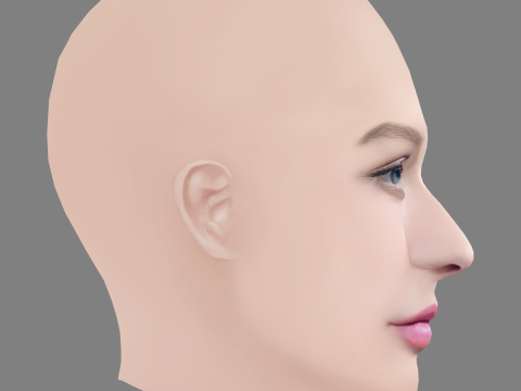 Christina Aguilera Head - No Hair - Low poly head for game 3Dモデル