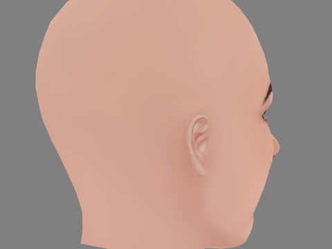 Demi Lovato Head - No Hair - Low poly head for game 3Dモデル