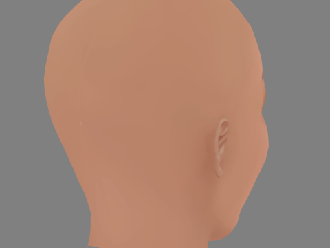 Doja Cat Head - No Hair - Low poly head for game 3D Model