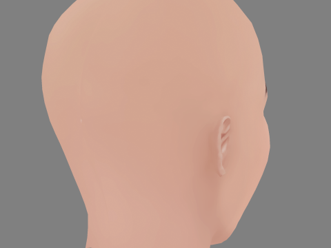 Dua Lipa Head - No Hair - Low poly head for game 3D Модель